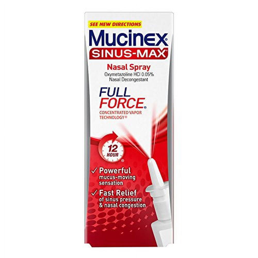 Mucinex Sinus Max Full Force Nasal Decongestant Spray 0 75oz