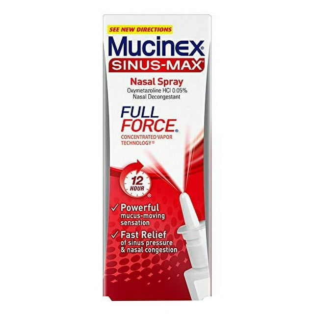 Mucinex SinusMax Full Force Nasal Decongestant Spray, 0.75oz