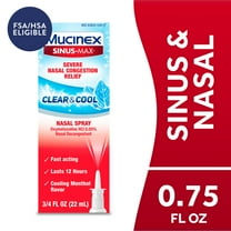 Mucinex Sinus-Max Nasal Decongestant Spray, Severe Nasal Congestion Relief, Clear & Cool, .75 fl oz