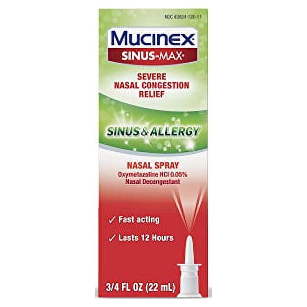 Mucinex SinusMax Severe Nasal Congestion Relief Sinus & Allergy Nasal
