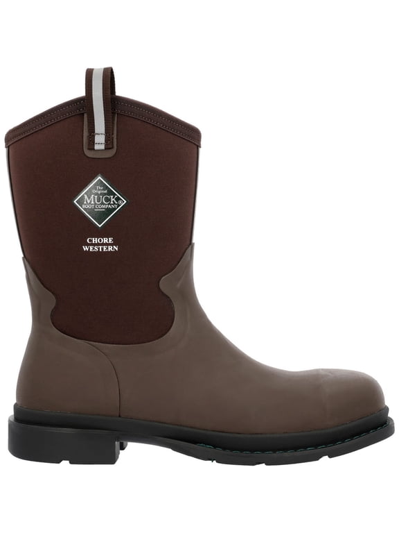Men's Chore Western Alloy Toe Work Boot, Brown, Size 6(M)