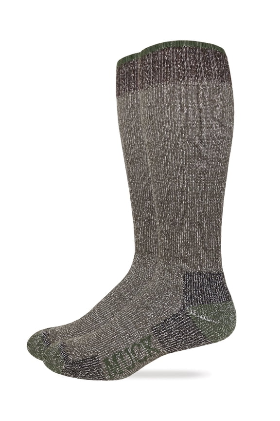 Muck Boot Mens Heavyweight Merino Wool Tall Boot Socks 2 Pair Pack, Large
