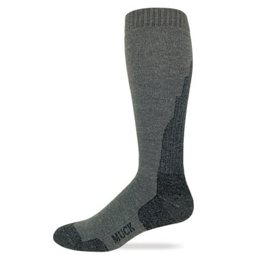 Muck Boot Mens Merino Wool Gradual Compression Tall Boot Socks 1 Pair Pack
