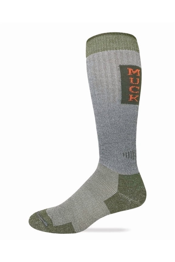 Muck Boot Mens Merino Wool Heavyweight Seamless Toe Tall Boot Socks 1 Pair Pack