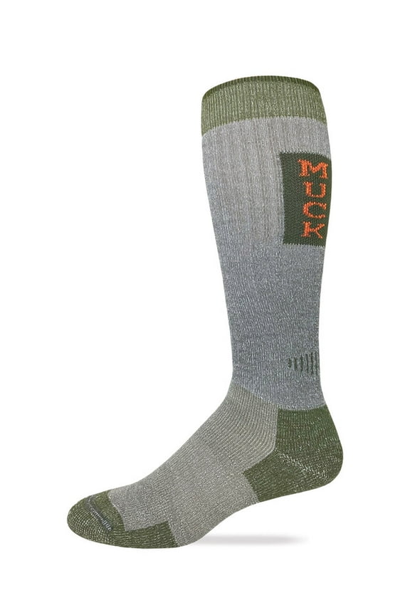 Muck Boot Mens Merino Wool Heavyweight Seamless Toe Tall Boot Socks 1 Pair Pack