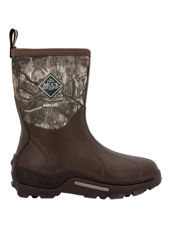 Men's Wetland 12" Mid Boot, Brown Realtree Apx, Size 11(M)