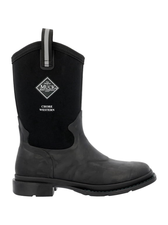 Women's Chore Western 12" Mid Boot, Black, Size 7(M)