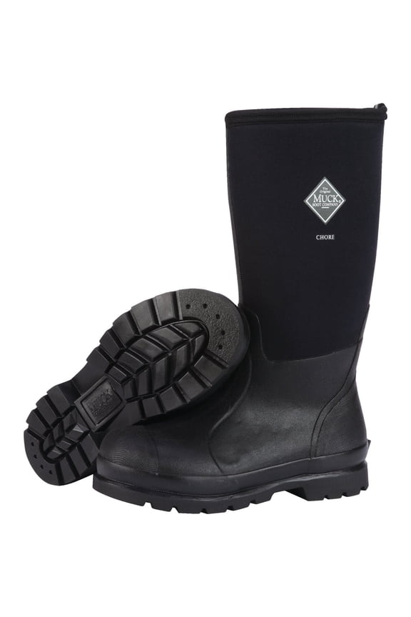 Muck Chore Classic Men's Rubber Work Boots,Black,Men's 12 M US / Women's 13 M US — Residential Use, Standard Application
