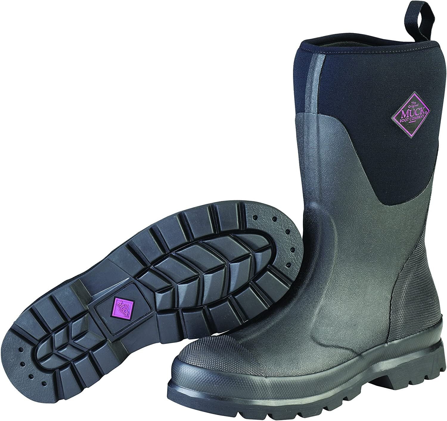 Muck Chore Rubber Women s Work Boots Black 6 B US Walmart