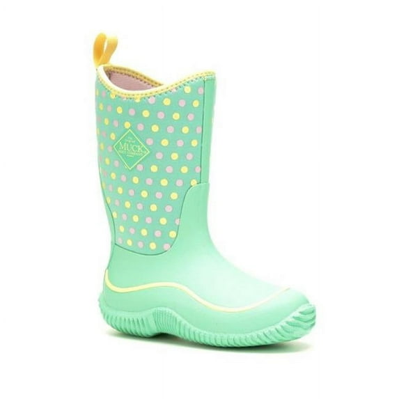 Muck KBH-3DOT-TEA-090 Kids Hale Polka Dot Boot, Teal - Size 9