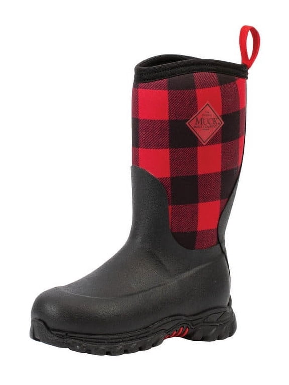 Muck Kid's Rugged II Boot - Black/Plaid, Child 7