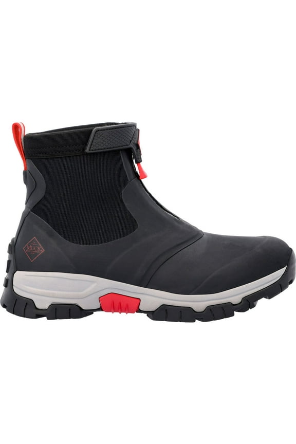 Muck Men's Apex Mid Zip, Black/Gray/Red