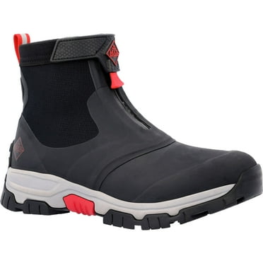 Muck Men's Apex Mid Zip, Black/Gray/Red