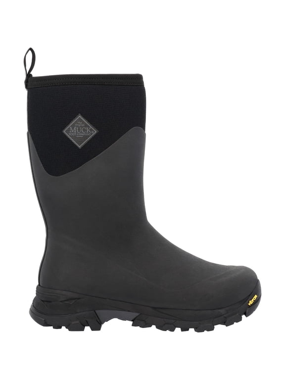 Men's Arctic Ice 12" Insulated Mid Boot + Vibram Arctic Grip A.T., Black, Size 8(M)