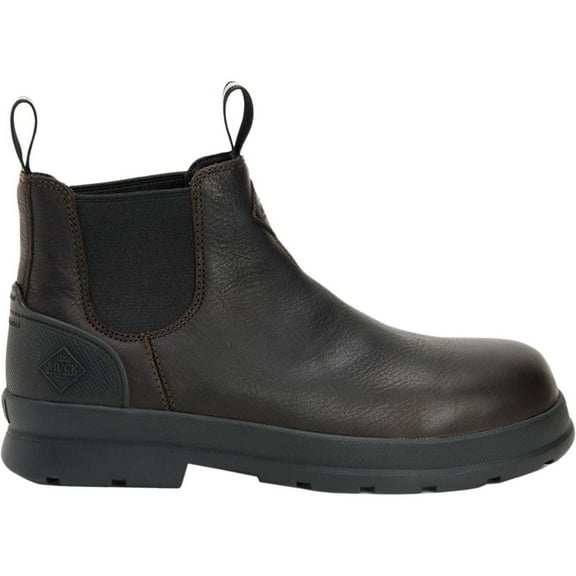 Muck Men's Chore Farm Leather Chelsea CT - MED, Black Coffee