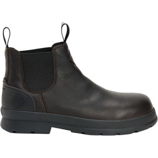 Muck Men's Chore Farm Leather Chelsea CT - WIDE, Black Coffee