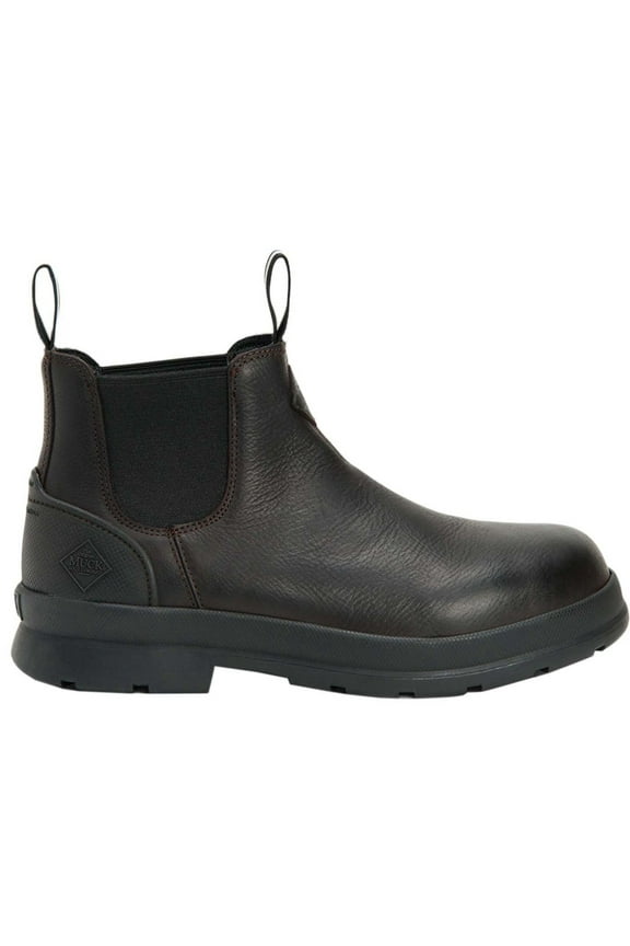 Muck Men's Chore Farm Leather Chelsea PT - MED, Black Coffee