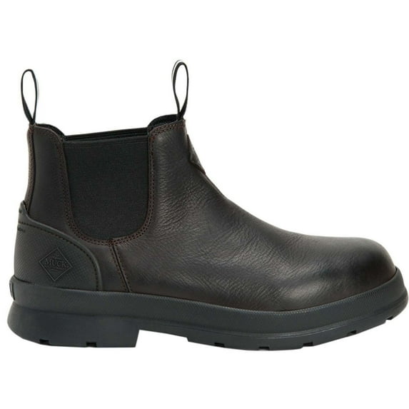 Muck Men's Chore Farm Leather Chelsea PT - MED, Black Coffee