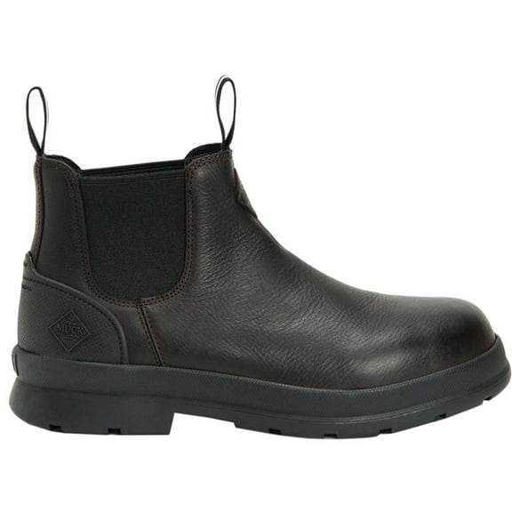 Muck Men's Chore Farm Leather Chelsea PT - WIDE, Black Coffee
