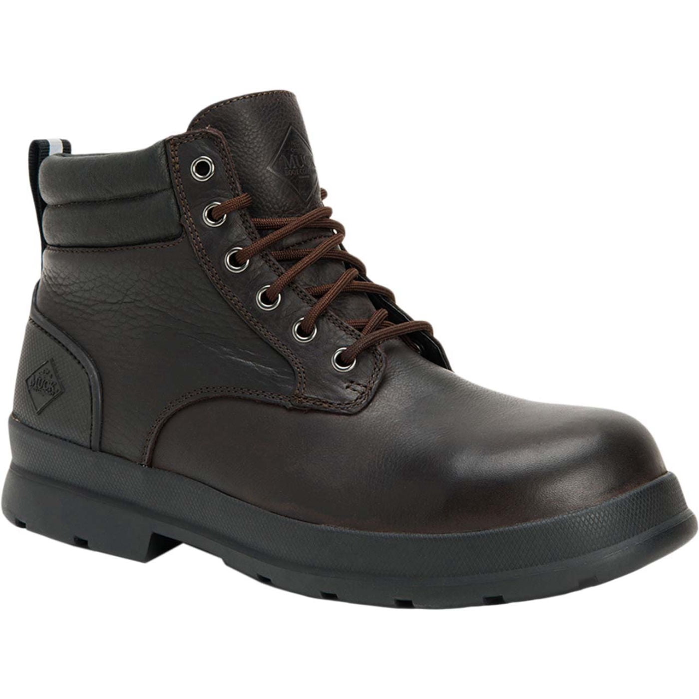 Muck Men's Chore Farm Leather Lace CT MED, Black Coffee
