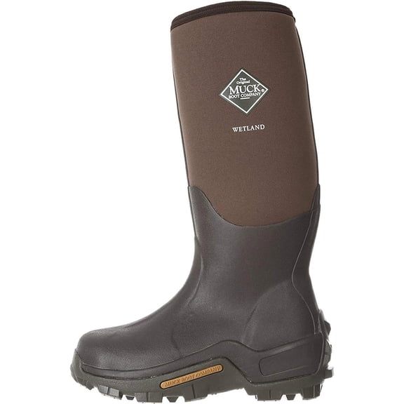 The Original Muck Boot Company Muck Wetland Rubber Premium Men's Field Boots,Bark,Men's 10 M/Women's 11 M — Residential Use, Standard Application