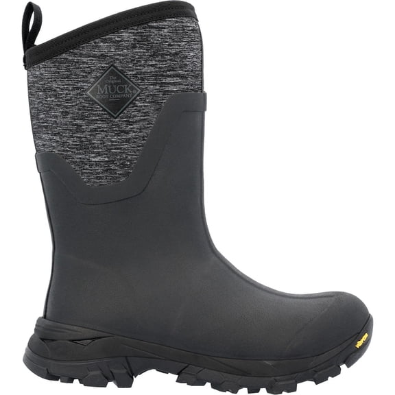 Muck Women's Arctic Ice Mid AGAT, Black/Jersey Heather