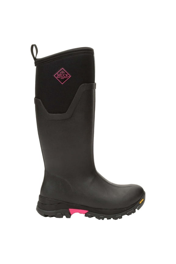 Muck Women's Arctic Ice Tall AGAT, Black/Hot Pink