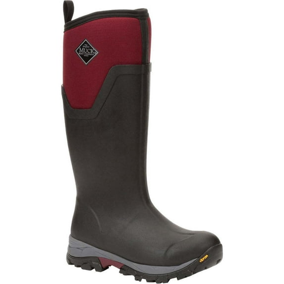 Muck Women's Arctic Ice Tall AGAT, Black/Maroon