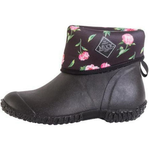 Muck Women's Muckster II Mid, Black/Gray/Roses Print