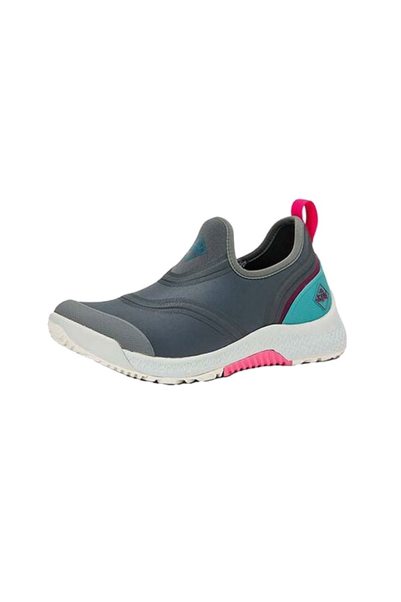 MUCK BOOT COMPANY Adult Female Outscape Slip On Shoes, Color: Dark Gray/Teal/Pink, Size: 7.5