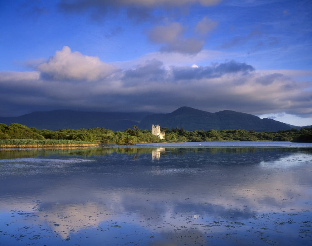 Muckross Lake Ross Castle Killarney Co Kerry Ireland Canvas Art - The Irish Image Collection Design Pics (15 x 12)