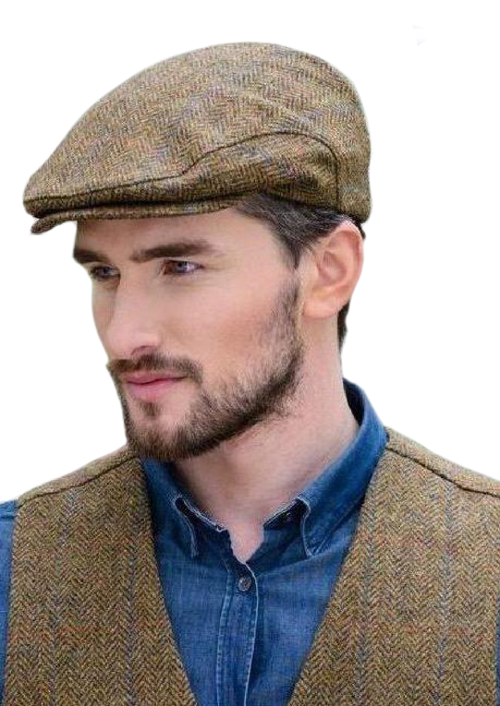 Casquette Plate Irlandaise Pour Homme - 100% Laine - Style Newsboy - Tweed Fait Main - Doublure Polaire