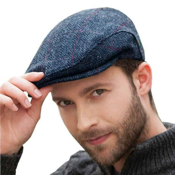 Mucros Weavers Adult Irish Wool Trinity Flat Cap- Dark Gray, Large