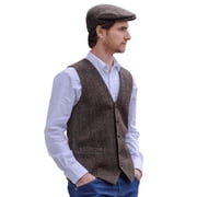 Mucros Weavers Classic Mens Tweed Vest 100% Irish Wool Waistcoat Made in Ireland