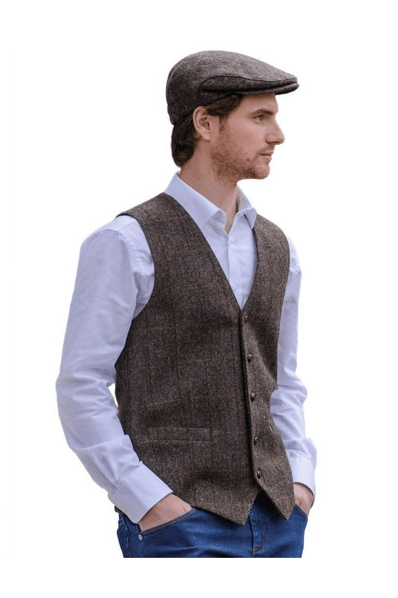Classic Men's Tweed Vest 100% Irish Wool Waistcoat Made in Ireland