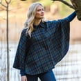 thumbnail image 1 of Mucros Weavers Irish Country Cape for Women (Blue, Green), 1 of 1