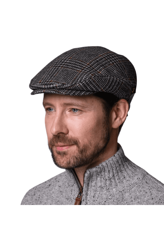 Irish Trinity Flat Cap Wool Tweed Newsboy Vintage Hat Made in Ireland