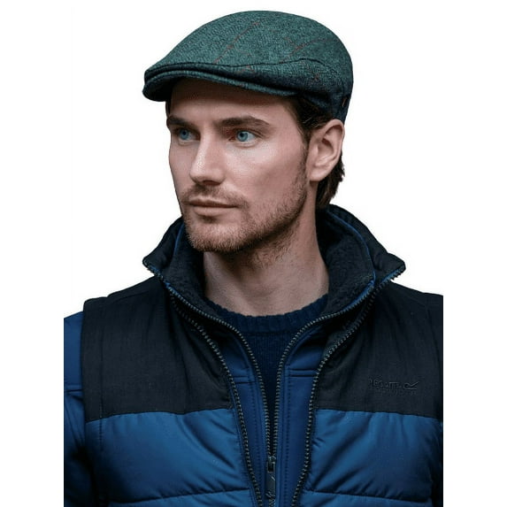 Mucros Weavers Irish Trinity Flat Cap Wool Tweed Newsboy Vintage Hat Made in Ireland