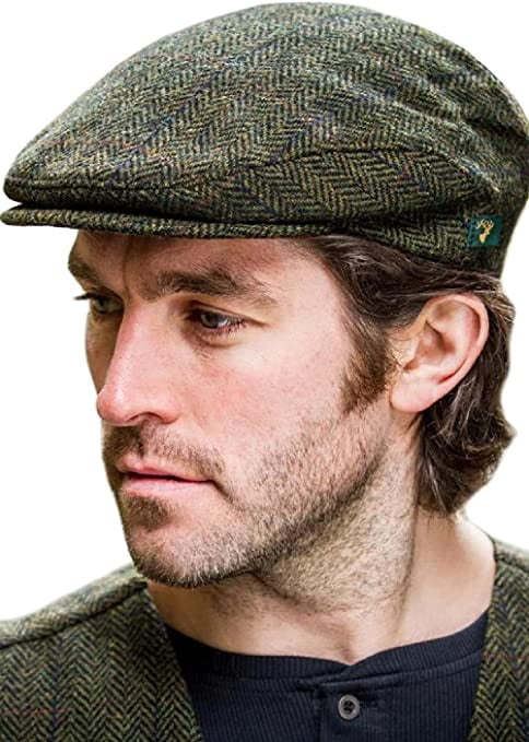 Mucros Weavers Irish Trinity Flat Cap Wool Tweed Newsboy Vintage Hat Made in Ireland