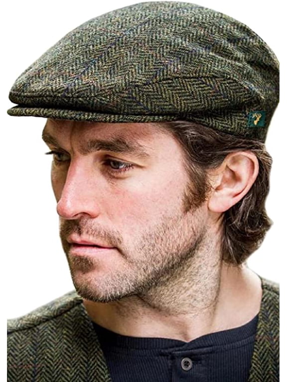 Irish Trinity Flat Cap Wool Tweed Newsboy Vintage Hat Made in Ireland