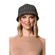Mucros Weavers Irish Tweed Flapper for Women - Blue, Tan, Orange