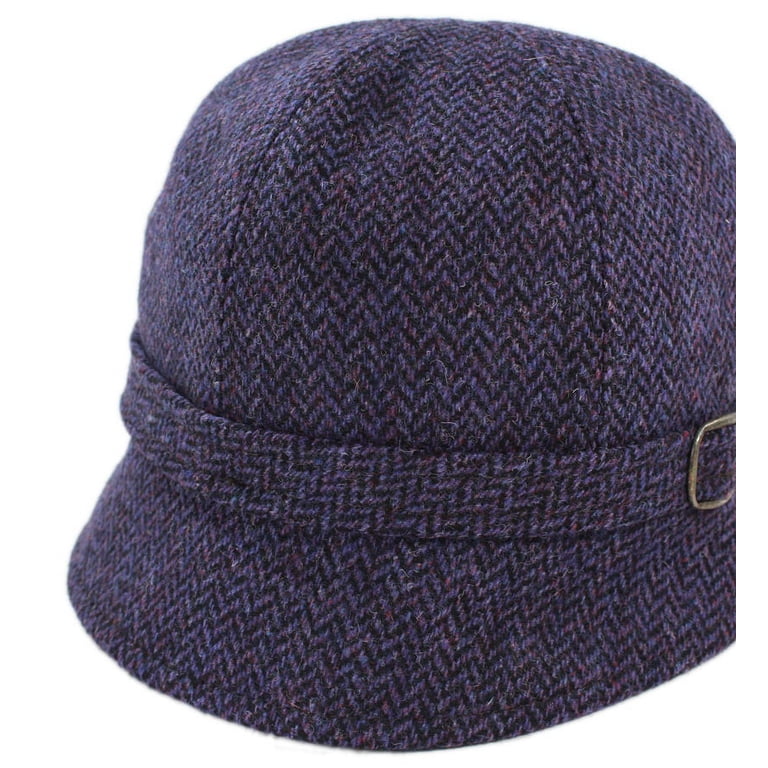 New! MUCROS WEAVERS Autumn 100% Wool Flapper Hat Irish Tweed Plaid Adjustable Mucros Weavers Irish Women main image 2