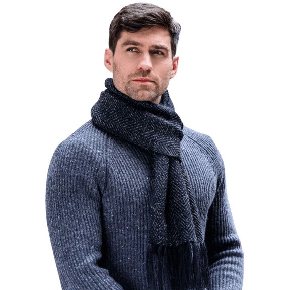 Mucros Weavers Men's 100% Alpaca Wool Scarf Made in Ireland