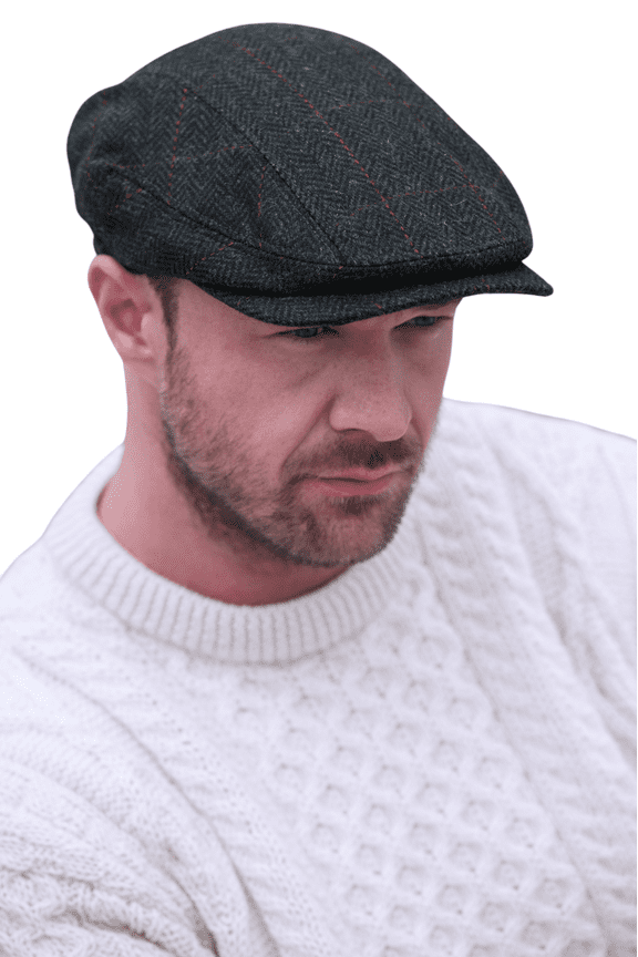 Men's 100% Wool Tweed Flat Kerry Flat Cap Made in Ireland