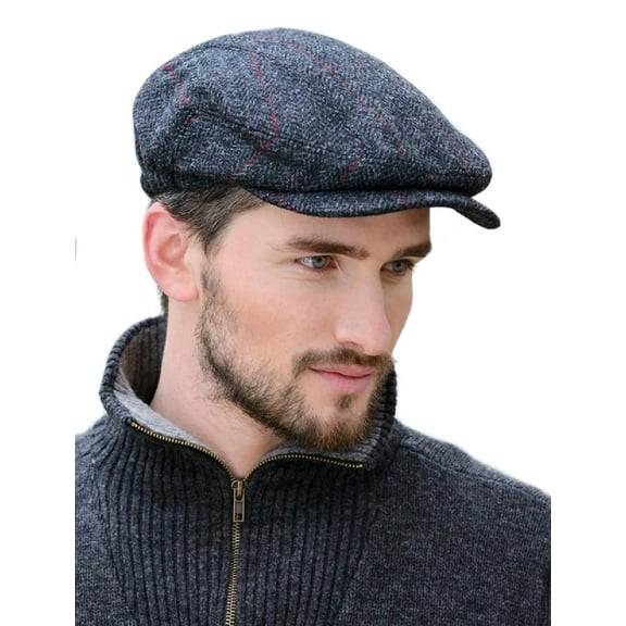 Mucros Weavers Men's 100% Wool Tweed Flat Kerry Flat Cap Made in Ireland
