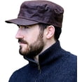 thumbnail image 1 of Mucros Weavers Men's Fisherman Cap 100% Waxed Cotton Skipper Hat Made in Ireland, 1 of 3