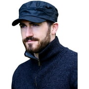 Mucros Weavers Mens Fisherman Cap 100% Waxed Cotton Skipper Hat Made in Ireland