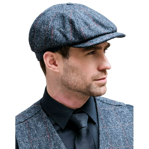 Mucros Weavers Men's Newsboy Cap 100% Wool Tweed Irish 8-Piece Driving Cap Made in Ireland