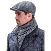 Mucros Weavers Mens Newsboy Cap 100% Wool Tweed Irish 8-Piece Driving Cap Made in Ireland