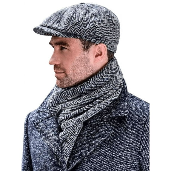 Mucros Weavers Men's Newsboy Cap 100% Wool Tweed Irish 8-Piece Driving Cap Made in Ireland